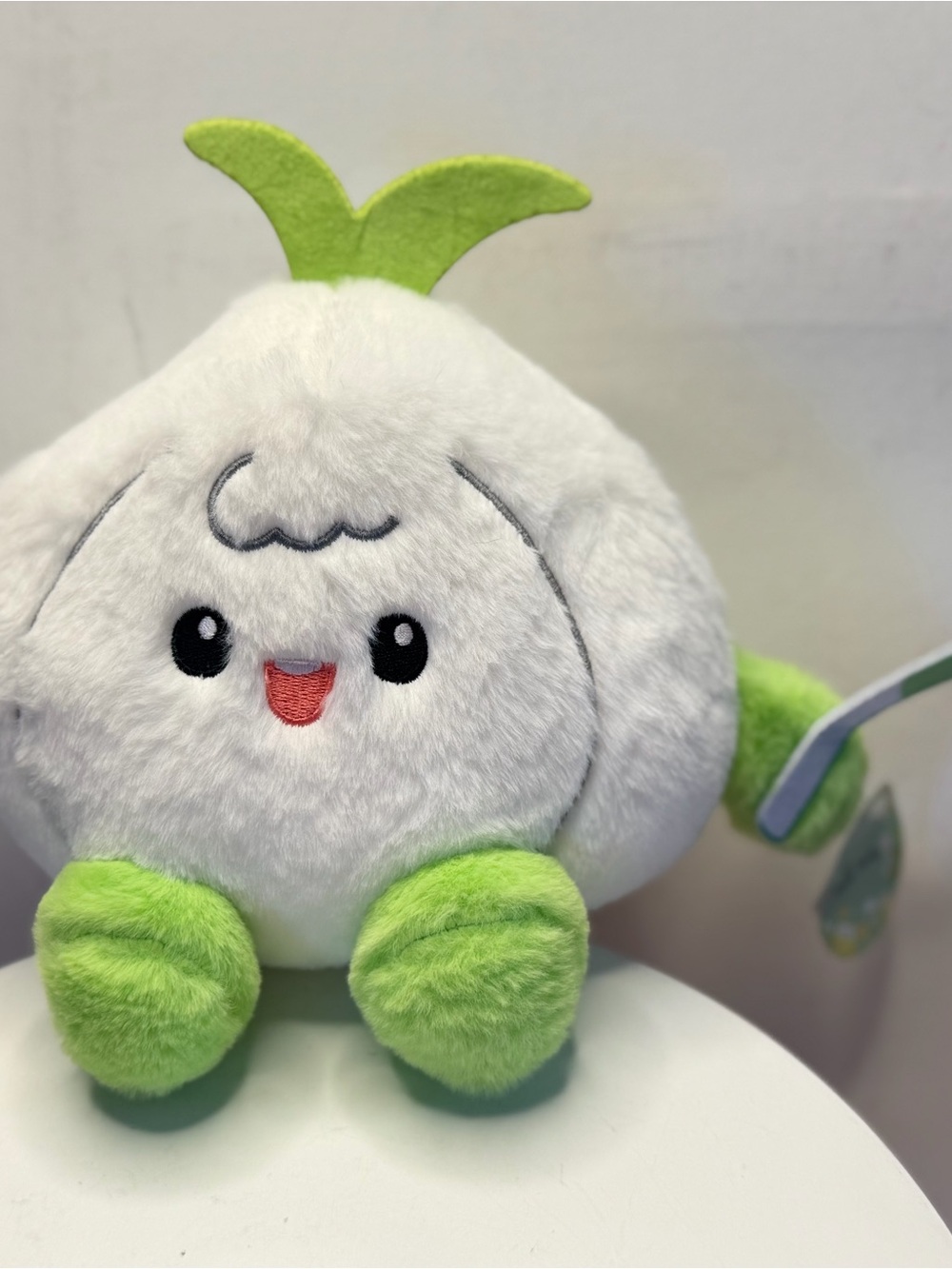Plush Vegetable Character Toy - White & Lime Green